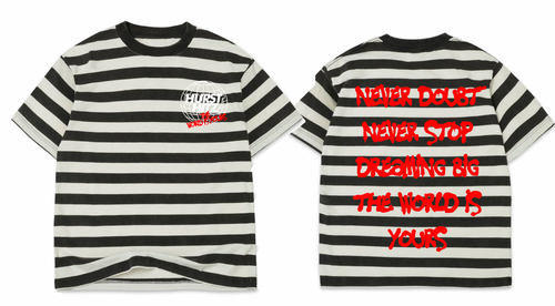 **PRE ORDER** Hurst Hitz Black Striped Oversize Box Short Sleeve Tee