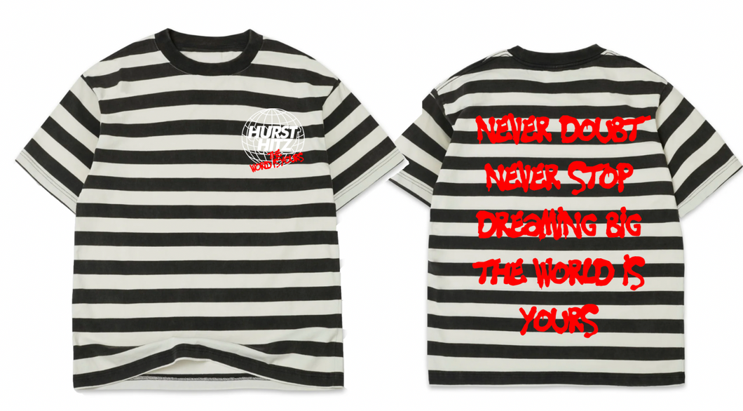 **PRE ORDER** Hurst Hitz Black Striped Oversize Box Short Sleeve Tee