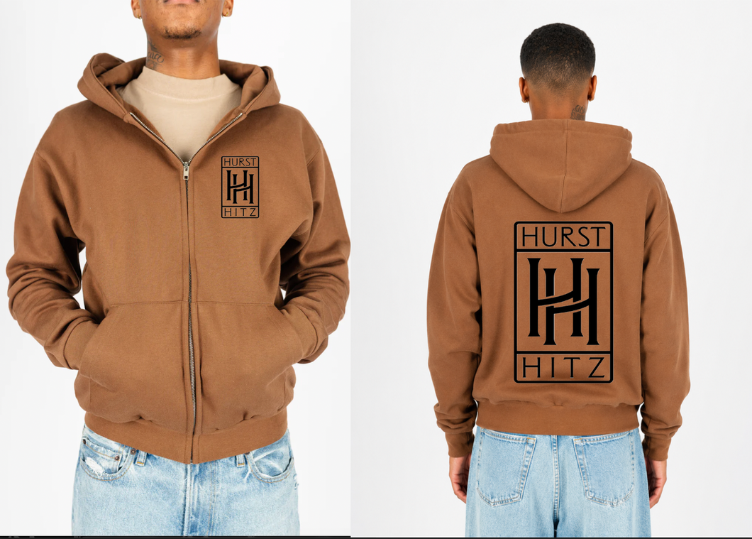 ** PREORDER** Hurst Hitz Zip Up Jacket Brown/Black 006