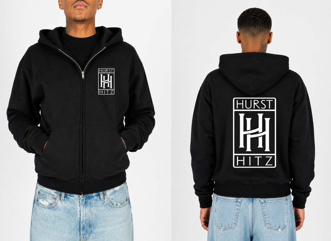 ** PREORDER** Hurst Hitz Zip Up Jacket Black/White 006