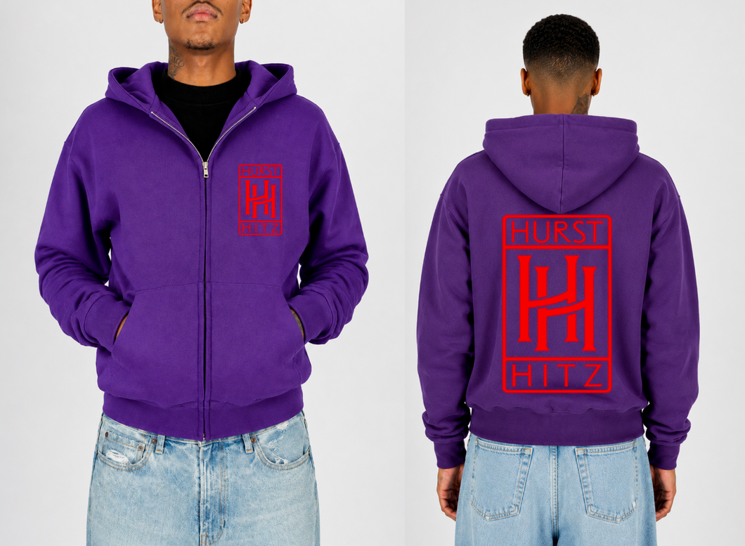 ** PREORDER** Hurst Hitz Zip Up Jacket Purple/Red 006
